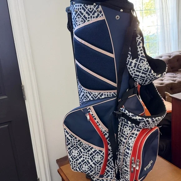 Spartina Navy and White Golf Bag: INCLUDES DRIVER COVER - Picture 3 of 9